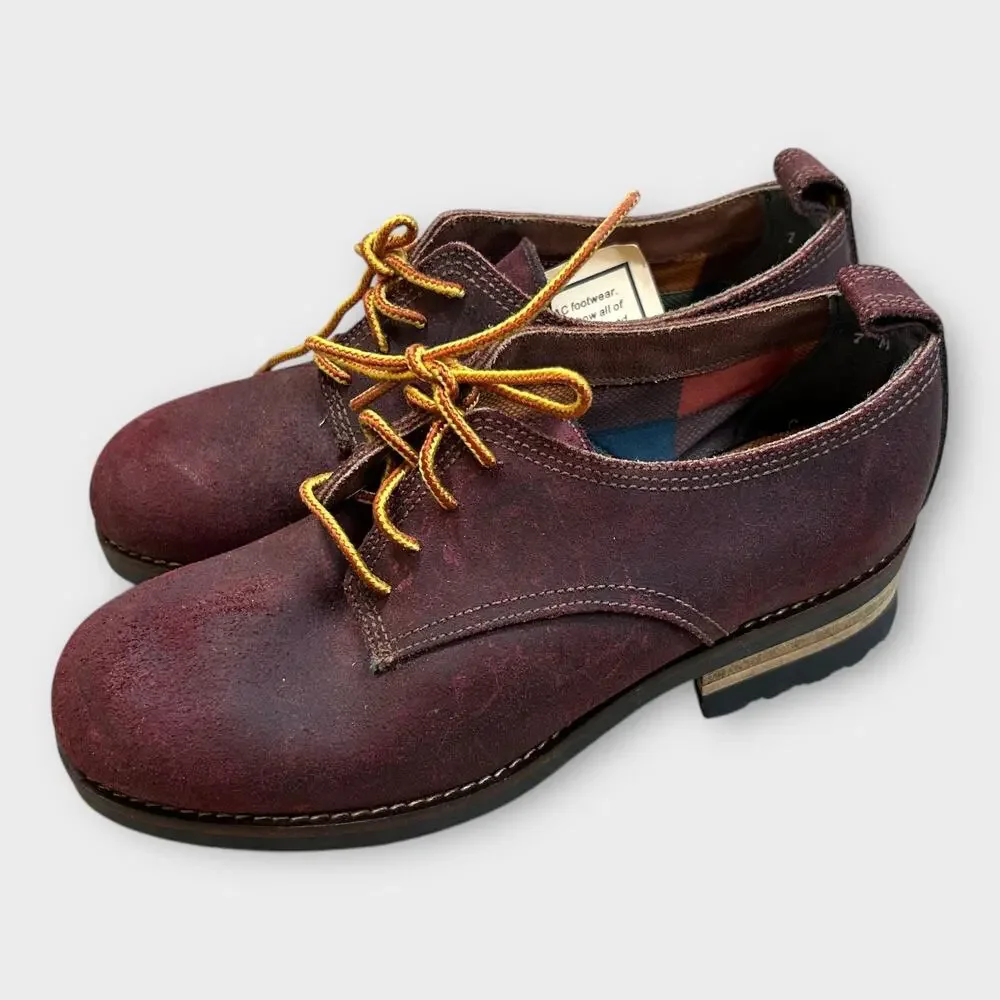 Vintage Zodiac Chunky Leather Lace Up Oxford Shoe Womens 7 NWT Hipster Twee Edgy
